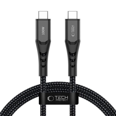 Cablu Date si Incarcare USB-C - USB-C Tech-Protect UB11T Ultraboost, 100W, 1m, Negru