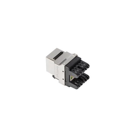 Cuplaj modular Lanberg, Keystone RJ45->LSA 180° FTP cat6, negru cu gri