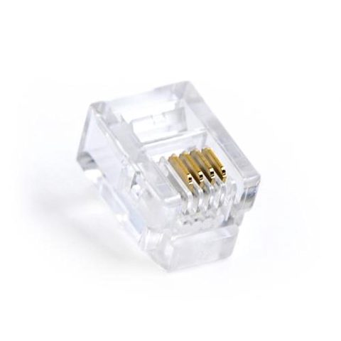 MUFA RJ-11 GEMBIRD pt. cablu telefon, telefon, conector RJ-11 (T), plastic, 100 buc., inchMP-6P4C/100inch