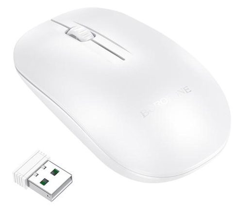 Mouse Wireless Borofone BG14 Planet, 1000dpi, Alb