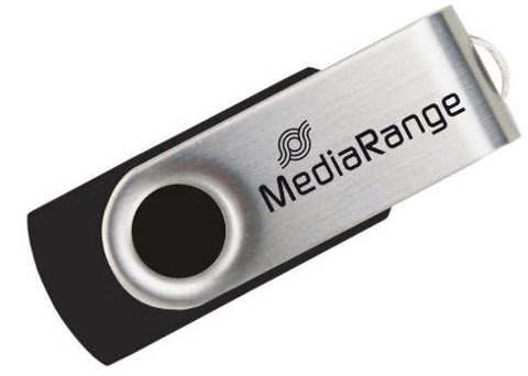 Stick USB MediaRange MR912, 64GB, USB 2.0 (Negru/Argintiu)