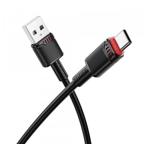 Cablu Date si Incarcare USB-A - USB-C Borofone BX110 Beneficio, 18W, 1m, Negru