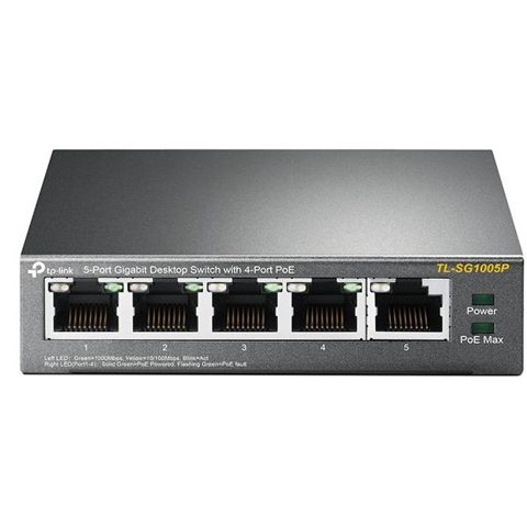 TL 5-PORT GB DESKTOP Switch+4PORTPoE V2 TP-LINK TL-SG1005P