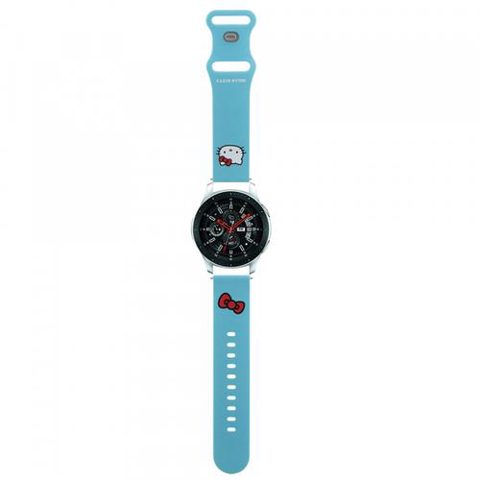 Curea Hello Kitty Silicone Kitty Head pentru Samsung Galaxy Watch / Huawei Watch 46mm / 45mm / 41mm Series, Albastru