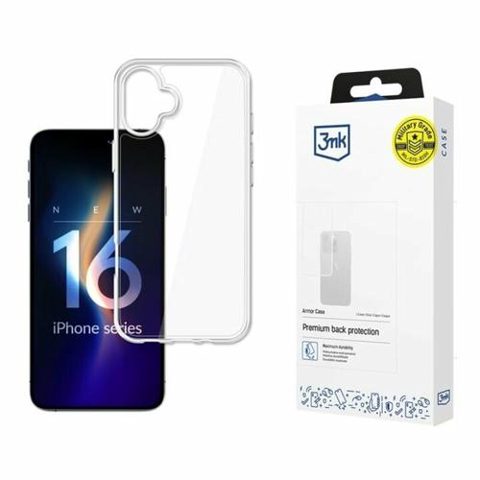 Husa de protectie 3mk Armor Case pentru iPhone 16 Plus, Transparent