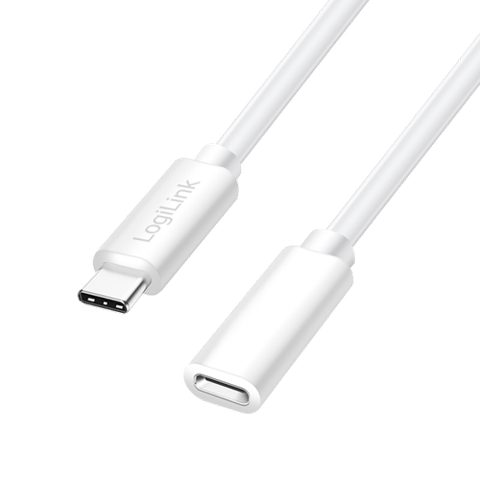 Cablu alimentare si date LOGILINK CU0221, USB Type-C (T) la USB Type-C (M), 2m, PD 100W, 2 x ecranat, plastic, Alb