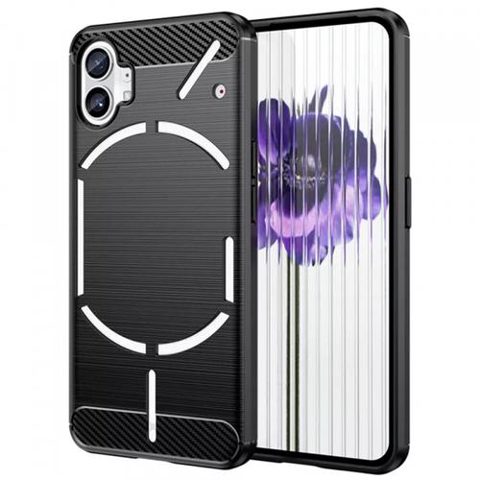 Husa pentru Nothing Phone (1), Techsuit, Carbon, Neagra
