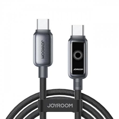 Cablu Date si Incarcare USB-C - USB-C Joyroom S-A55 StarFlight Display, 100W, 1.2m, Negru