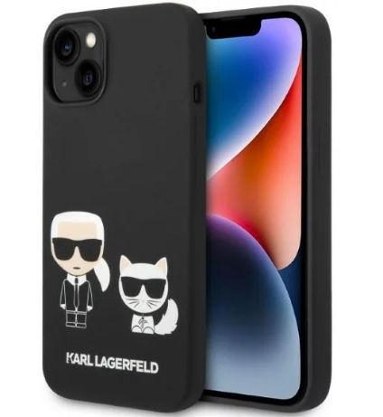 Protectie Spate Karl Lagerfeld Liquid Karl&Choupette MagSafe pentru Apple iPhone 14 Plus (Negru)