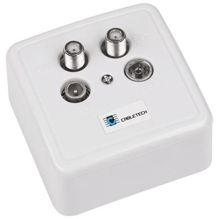 Priza RTV-SAT CABLETECH GNI0509 (Alb)