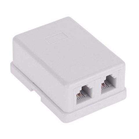 Priza telefon 6p4c dubla Alba, TEL0020