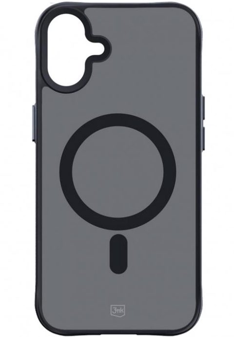 Husa MagSafe pentru Apple iPhone 16 Plus, 3MK, Smoke MagCase, Neagra