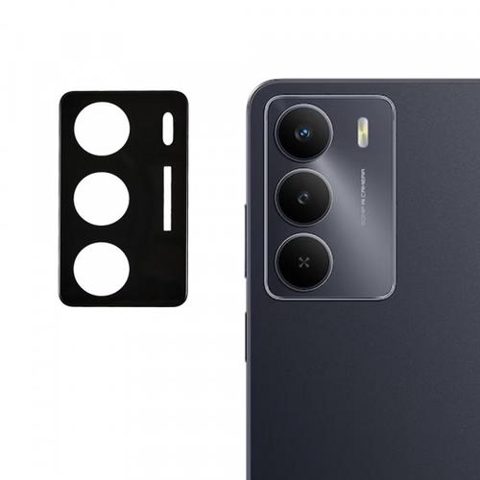 Folie de protectie Camera Spate Techsuit pentru Realme 14x, Sticla Securizata, Neagra