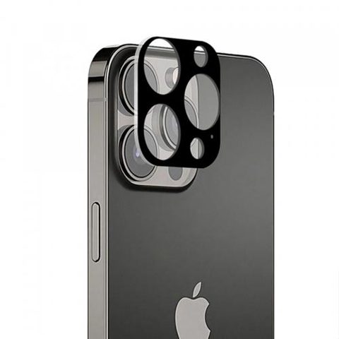 Folie de protectie Camera Spate Techsuit pentru Apple iPhone 13 Pro Max / 13 Pro, Sticla Securizata, Neagra