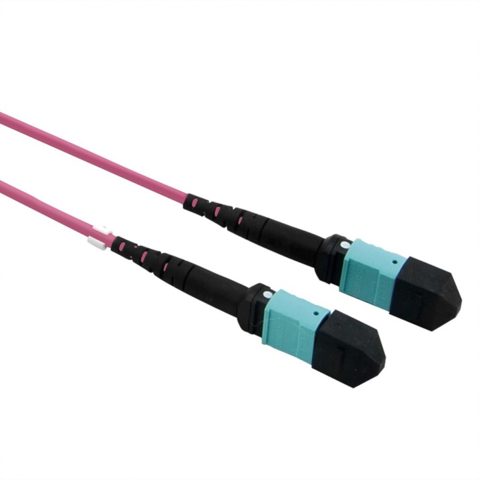 Cablu fibra optica MPO - MPO type A OM4 Mov LSOH 15m, Value 21.99.1105