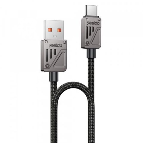 Cablu Date si Incarcare USB-A - USB-C Yesido CA135C, 18W, 1.2m, Negru