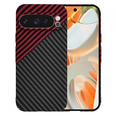 Husa Techsuit Carbonite FiberShell Vortex pentru Google Pixel 9 Pro, Rosie