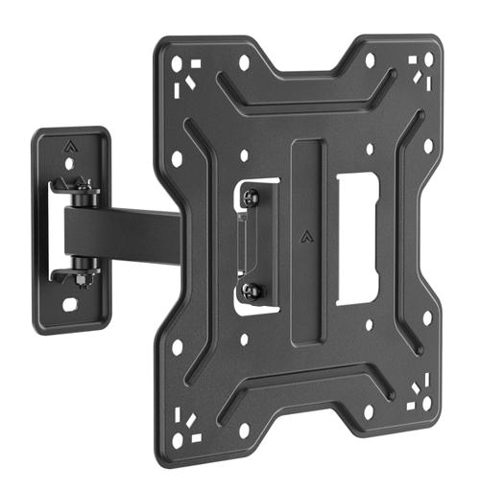 Suport TV de perete articulat SBOX LCD-421, 23–43 inch, max. 30 kg, VESA 100x100–200x200 mm, inclinare si rotire, brat extensibil 50–202 mm, otel, Negru