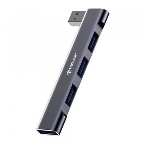Hub USB Techsuit H14 ZenithDock, 4in1 (Gri)