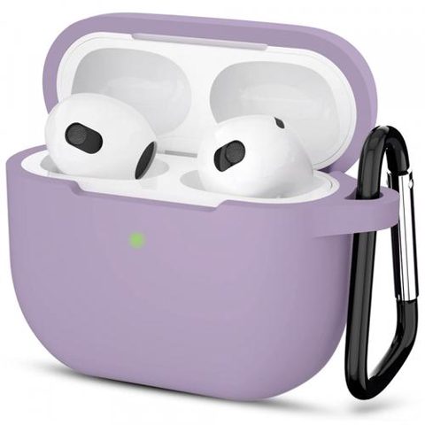 Husa Techsuit Silicone Case pentru Apple AirPods 3 (Mov)