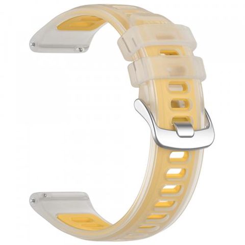 Curea Techsuit W084 pentru Samsung Galaxy Watch / Huawei Watch Series, 22mm, Galben