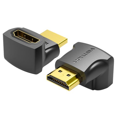 Adaptor Vention AINB0, HDMI tata-mama, 270 grade (Negru/Auriu)