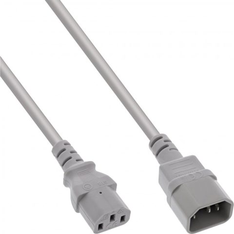 Cablu prelungitor alimentare C13 la C14 0.75m Gri, Inline IL16507A
