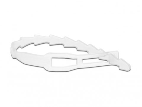 Set 20 buc bride reutilizabile 115 x 4.5 mm Transparent + Negru, Delock 19317