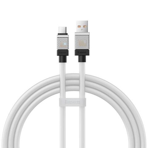 Cablu Date si Incarcare USB-A - USB-C Baseus CoolPlay, 100W, 1m, Alb CAKW000602
