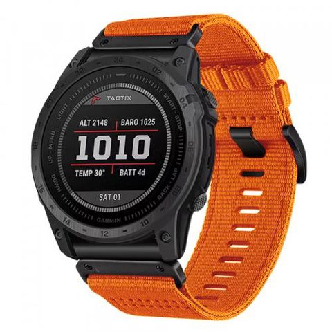 Curea Techsuit W070 pentru Garmin Watch Fenix Series, 26mm, Portocaliu