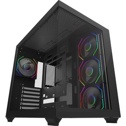 Carcasa AQIRYS Orcus ARGB, Middle Tower, Tempered glass, Negru