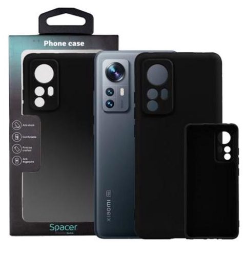 Protectie pentru spate Spacer SPPC-XI-12-SLK pentru Xiaomi 12, Negru
