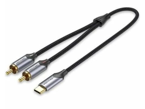 CABLU audio Vention BGUHG, USB Type-C (T) la 2 x RCA, 2m, 480 Mbps (Negru)