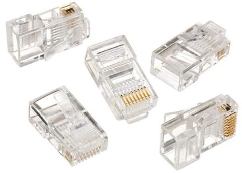 Mufe RJ-45 Gembird LC-8P8C-001/50, pentru cablu UTP, Cat5e, conector RJ-45 (T), plastic, 50 buc.