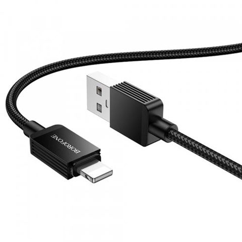 Cablu Date si Incarcare USB-A - Lightning Borofone BX120 Placer, 18W, 1m, Negru