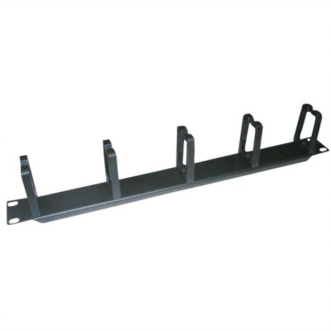 Organizator cablu 19" 1U 5 inele vertical/orizontal RAL7035 Negru, Value 26.99.0312