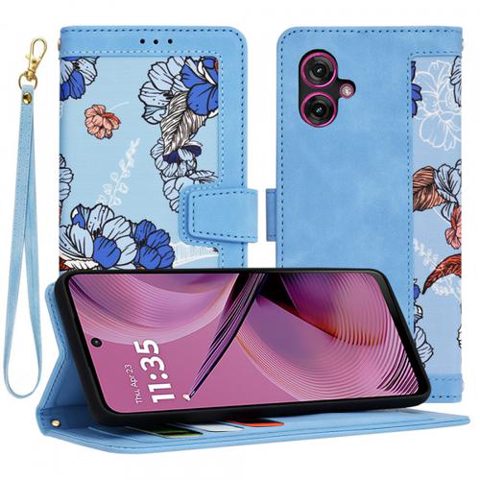 Husa pentru Motorola Moto G55, Techsuit, FlipCraft, Bleu