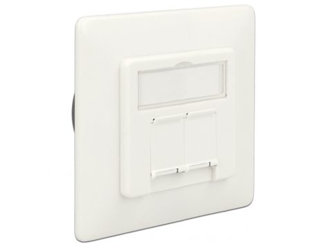 Priza Modulara ingropata 2 porturi Cat.6A LSA, Delock 86195