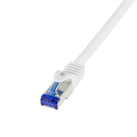 Cablu patch, Logilink, Cat.6A, S/FTP, 2m, Alb