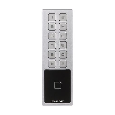 Terminal control acces cu tastatura, card M1, Bluetooth, Wi-Fi, Alarma - Hikvision DS-K1T805MBWX