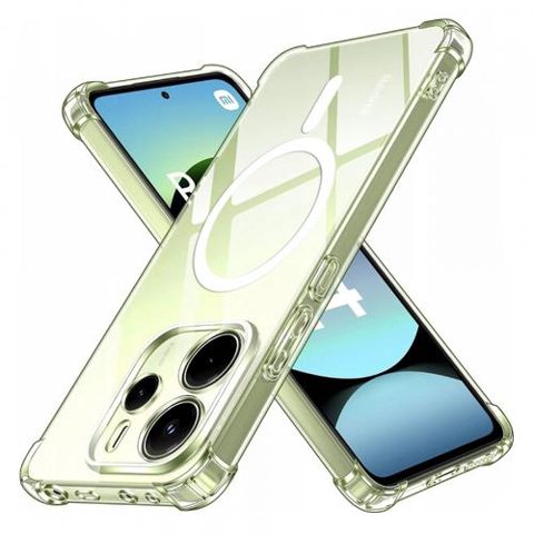 Husa MagSafe pentru Xiaomi Redmi Note 14 4G (Regional), Techsuit, Shockproof, Transparenta