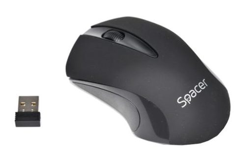 Mouse Wireless Spacer SPMO-W12, Optic, 1000 DPI (Negru)