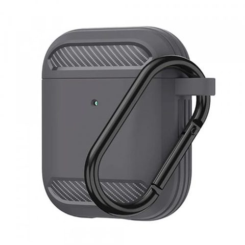 Husa Techsuit Carbon pentru Apple AirPods Gen 2 / Gen 1 (Gri)