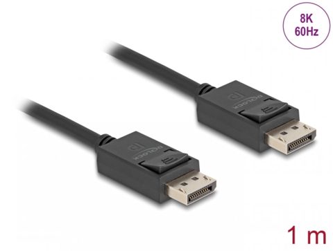 Cablu Displayport 16K30Hz/8K60Hz/4K120Hz T-T 1m, Delock 80492
