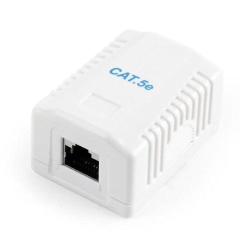 Priza RJ-45 cu 1 iesire, GEMBIRD pentru cablu FTP, Cat5e, conector Krone (LSA) la RJ-45 (M), ecranat, plastic, 1 buc