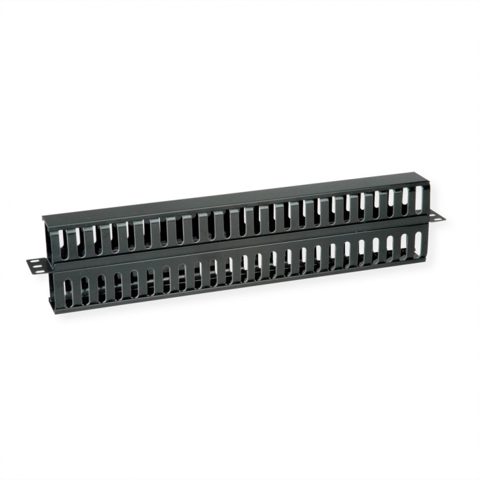 Panou 1U cu organizator cabluri pentru cabinet 19" Negru, Value 26.99.0321