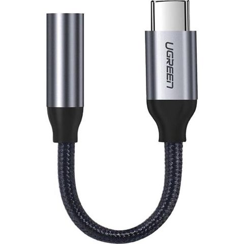 Adaptor Audio UGREEN USB Type-C la 3.5 mm, 0.1 m (Gri)