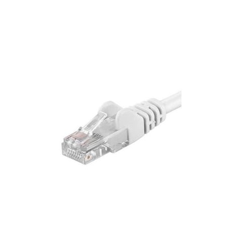 Patchcord UTP PremiumCord RJ45-RJ45 Cat.5e 0.25m, Alb