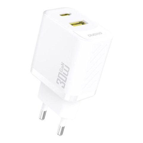 Incarcator retea Dudao A27TEU, 30W, 1 x USB-A - 1 x USB-C (Alb)