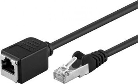 Cablu prelungitor FTP cat 5e RJ45 T-M 1m Negru, 91886